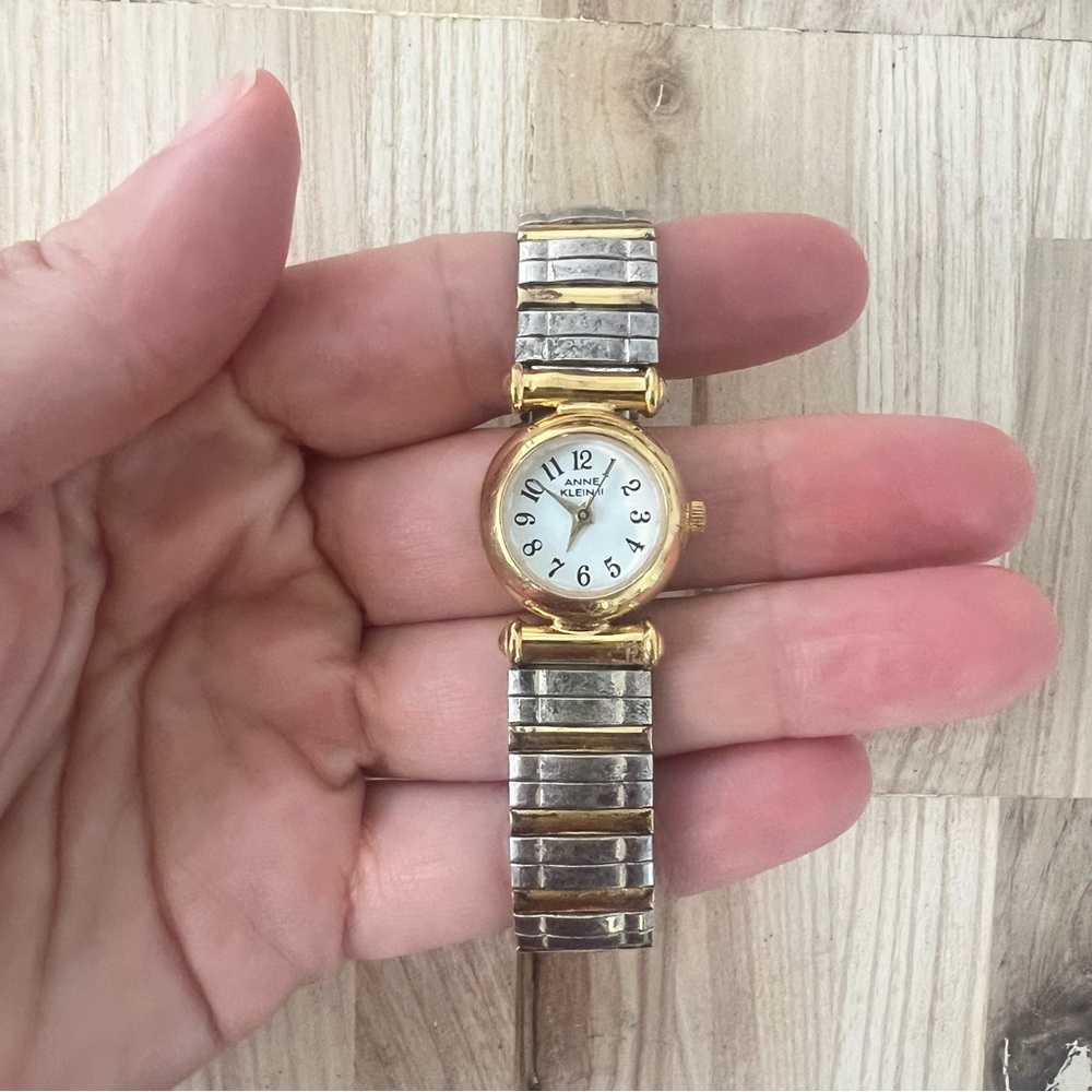 Anne Klein II ladies two tone expansion bracelet watch NEW BATTERY